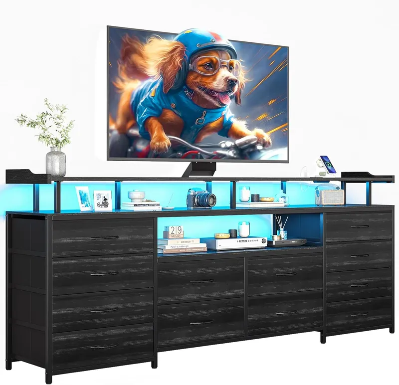 BTHFST 12 Drawers TV Stand Dresser for 65 70 inch TV